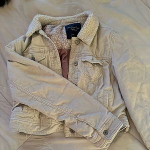 Thick corduroy and sherpa jacket (slightly cropped)